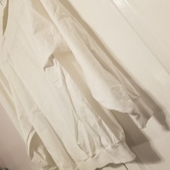 Vintage 90's White Collared Polo Sweater IBM Victoria 94 Wilson Sport Cotton L - Picture 10 of 14